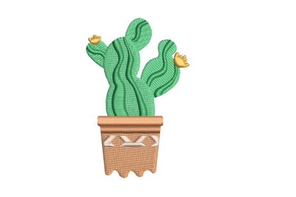 Funky Potted Cactus: A Smart Embroidery Pick for Small Business Brands