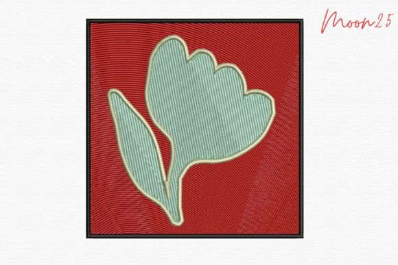 Minimalist Tulip: A Seasonal Embroidery Staple