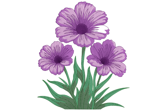 Purple Flowers: A Craft Fair-Ready Embroidery Design
