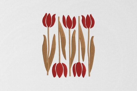 Red Flowers: A Craft Fair–Ready Embroidery Design